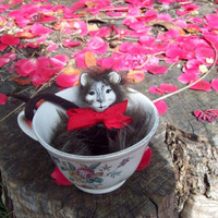 Alice in Wonderland Storybook Tea Cup  Teaparty Doll--OOAK-Faeryspell Creations--Alice,Mad Hatter,Cheshire Cat,March Hare, Dormouse, - Thumbnail 4