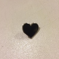 Black Heart - enameled pin