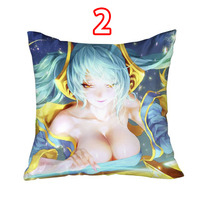 New Anime Design 40 x 40 CM Square Dakimakura Waifu Throw Pillow Covers - Thumbnail 2