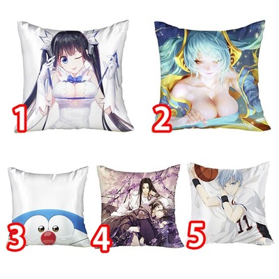 New anime design 40 x 40 cm square dakimakura waifu throw pillow covers