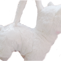 White Amuse Pacalatta Alpacasso Arpakasso Alpaca Handbag Phone Carry Bag Cute Case Plush - Thumbnail 3