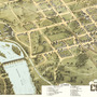 Columbia, South Carolina in 1872 - Bird's Eye View, Map, Aerial, Panorama, Vintage, Antique, Fine Art, Wall art-1
