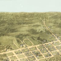Columbia, South Carolina in 1872 - Bird's Eye View, Map, Aerial, Panorama, Vintage, Antique, Fine Art, Wall art - Thumbnail 4