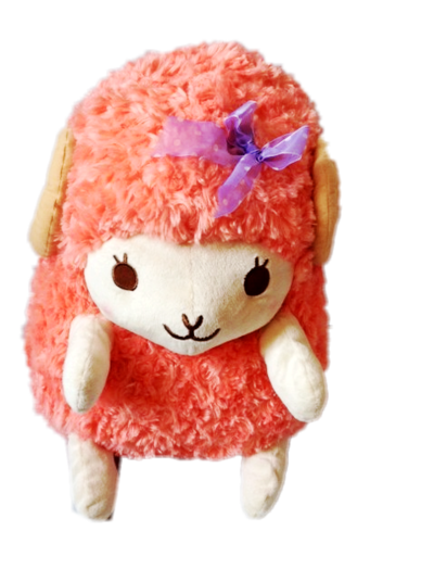 Standing Girly Rose Flower Fur Fluffy Rosy sheep by Amuse Gift Present Plush Toy 45 cm