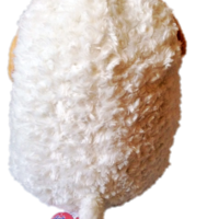White Standing Girly Flower Fur Fluffy blush cheeks sheep by Amuse Gift Present Plush Toy 45 cm - Thumbnail 1