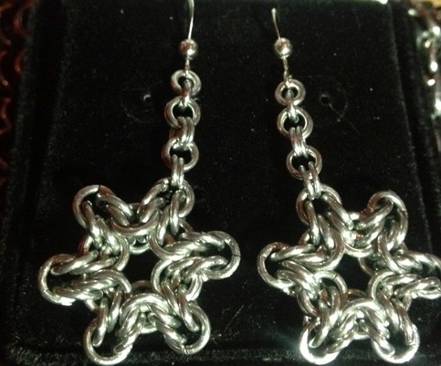 Byzantine/Celtic Star Earrings