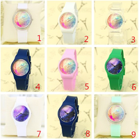 Galaxy Waterproof gradient transparent couple watches - Thumbnail 2
