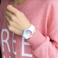 Galaxy Waterproof gradient transparent couple watches - Thumbnail 1