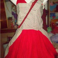Alice in Wonderland Costume Dress-Red Um Dress-Tim Burton's Alice - Thumbnail 3