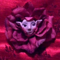 Flower Fairy Brooch Pin OOAK-Faeryspell Creations - Thumbnail 2