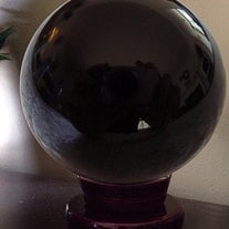Large Obsidian Crystal Ball 4.5" Diameter, Scrying, Wicca, Pagan, Divination, Occult