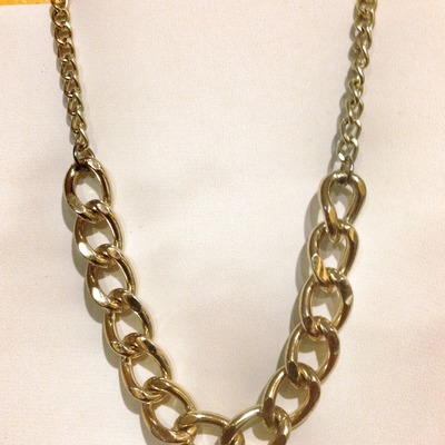 Gold chain cuban link necklace