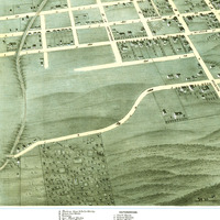 Chattanooga, Tennessee in 1871 - Bird's Eye View, Map, Aerial, Panorama, Vintage, Antique, Fine Art, Wall Art - Thumbnail 2