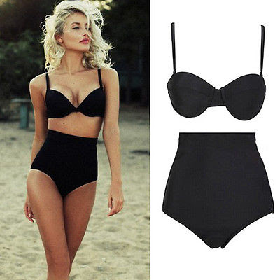 Classic High Waisted Swimsuit Set