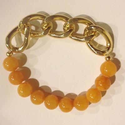 Cuban link bracelet - butterscotch