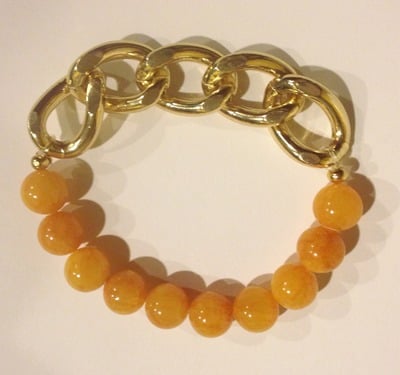 Cuban Link bracelet - Butterscotch
