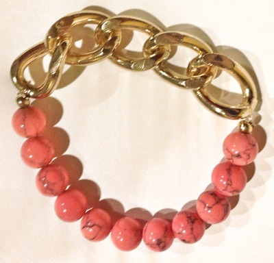 Cuban Link bracelet - Coral