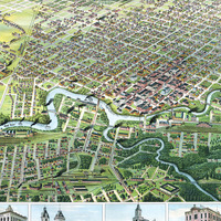 Houston, Texas in 1891 - Bird's Eye View, Aerial Map, Panorama, Vintage map, Antique map, Reproduction, Giclée, Fine Art, Wall Art - Thumbnail 3