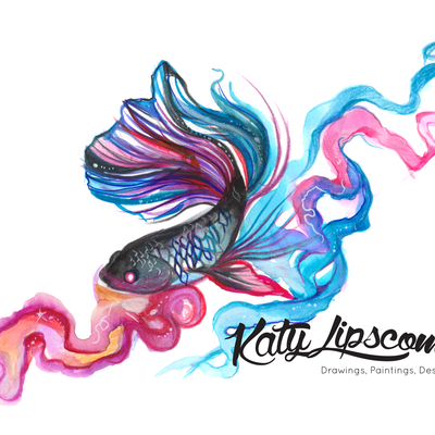 Betta fish - print