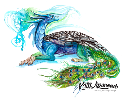 Peacock Dragon - Print