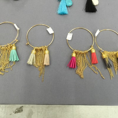 Gold tassel charm bracelet (4 colors)