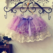 Purple Tutu Lace Skirt