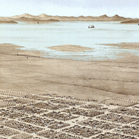 Brigham City, Utah Territory and The Great Salt Lake in 1875 - Bird's Eye View, Aerial Map, Panorama, Vintage, Antique, Fine Art, Wall Art - Thumbnail 4