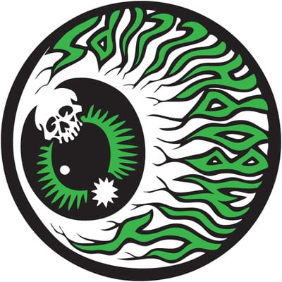 Jimbo eyeball (green) full color shaped vinyl sticker - Thumbnail 5