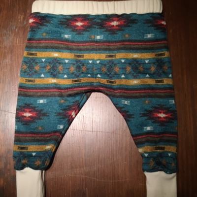 Teal geometric leggings