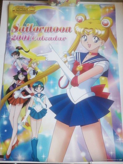 Sailor Moon World Calendar 2001 Bandai Japan BRAND NEW Spans All Seasons