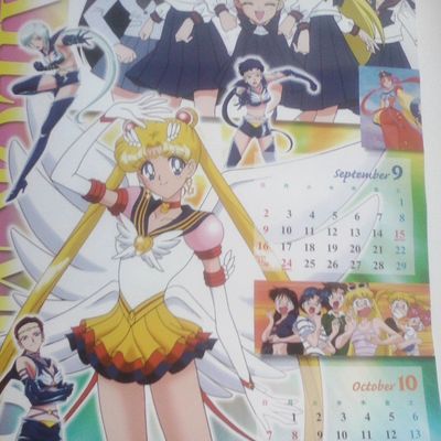 Sailor moon world calendar 2001 bandai japan brand new spans all seasons