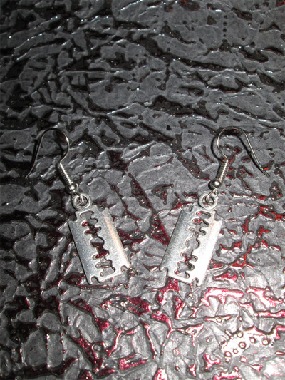 Simple Razor Blade Earrings