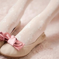 Japanese retro cute flower bud silk tights - Thumbnail 2