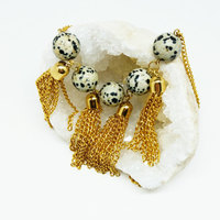 Dalmation Jasper Tassel Necklace : The Cleopatra Necklace - Thumbnail 3