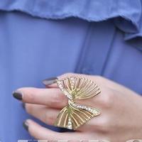 Bow Knot Goldtone Ring - Thumbnail 1