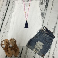Basic White Tank - Thumbnail 2