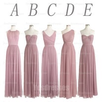 Dusty thistle bridesmaid dress, mismatched bridesmaid dress, popular bridesmaid dress, long bridesmaid dress, chiffon bridesmaid dress, PD15421