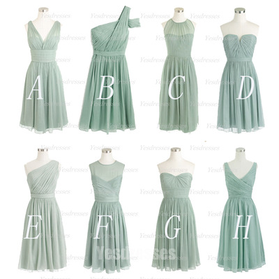 dusty green bridesmaid dresses, cheap bridesmaid dress, short bridesmaid dress, custom bridesmaid dresses, simple bridesmaid dress, PD15386