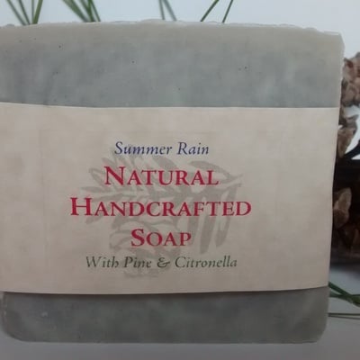 Summer rain soap with pine and citronella