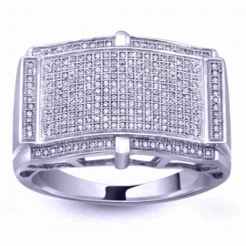 Men's Pave Diamond  Ring - 0.63CT