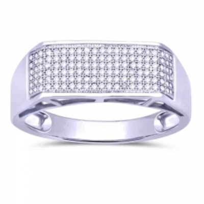 Men's pave diamond ring - 0.32ct