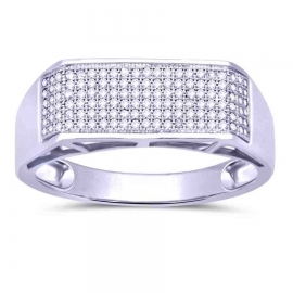 Men's Pave Diamond Ring - 0.32CT