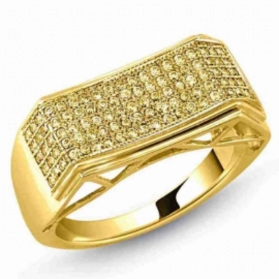 Men's pave diamond ring - 0.26ct