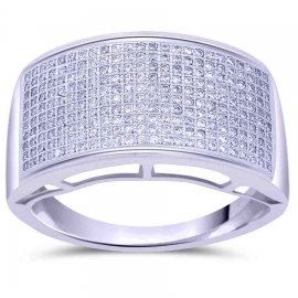 Men's Pave Diamond Ring - 0.60CT
