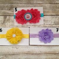 Sized Flower Headbands (0-12 months) - Thumbnail 1