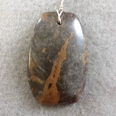 Wire wrapped stone pendant