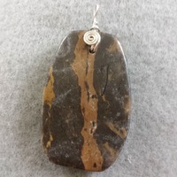 Wire Wrapped Stone Pendant - Thumbnail 1