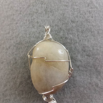Wire wrapped stone pendant