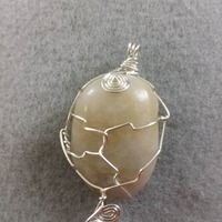 Wire Wrapped Stone Pendant - Thumbnail 1