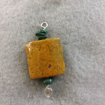 Mustard jasper pendant - Thumbnail 3